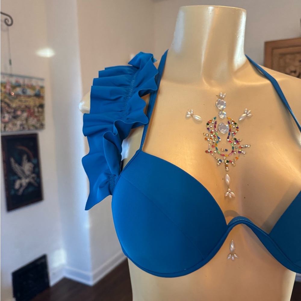 NWOT Bahia Maria Inspired Cobalt Blue Halter underwire Bikini set - Picture 10 of 11